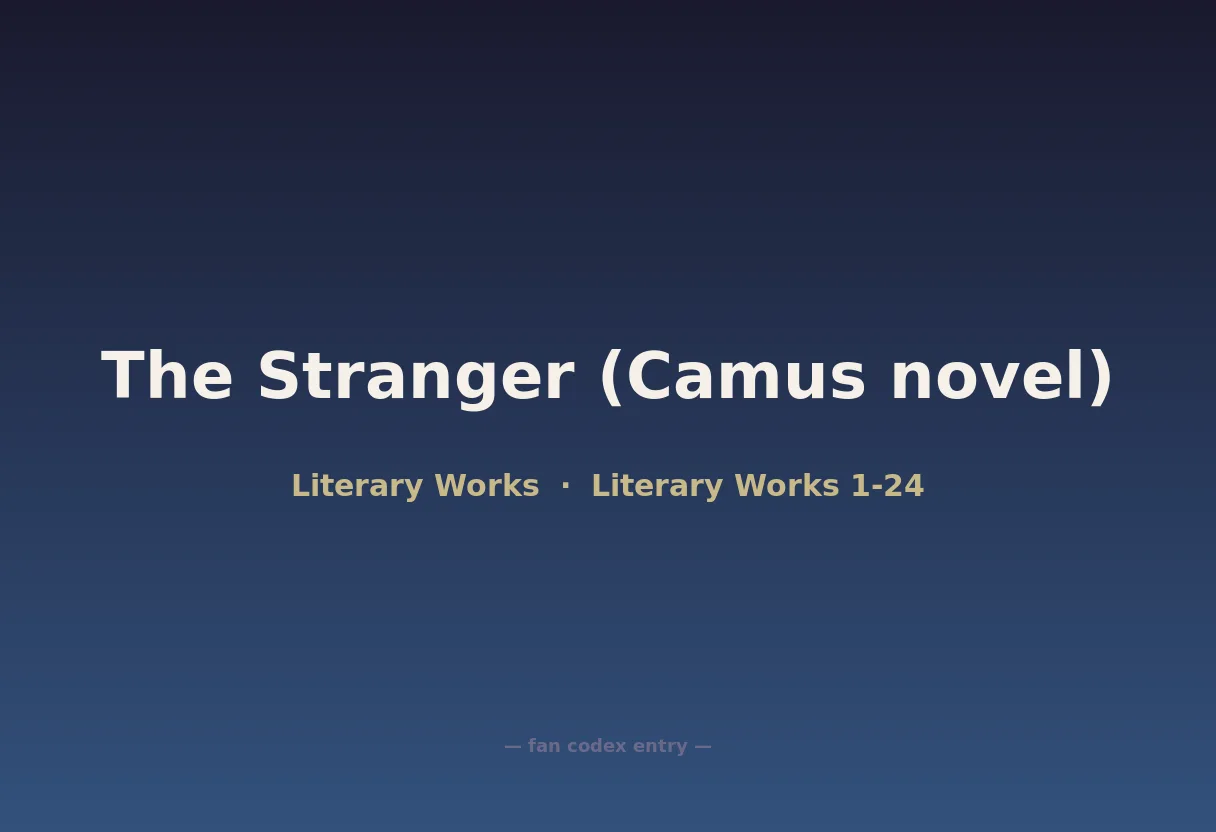 The Stranger (Camus novel)